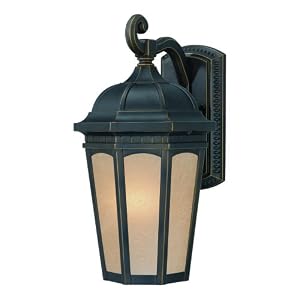 Click here to buy Westinghouse 66842 Village Manor One-Light Exterior Wall Lantern, Oil Rubbed Bronze with....