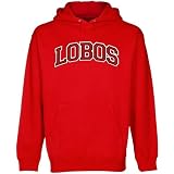 NCAA New Mexico Lobos Red Arch Applique Midweight Pullover Hoody