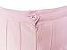 Beautifulfashionlife Women's High Waist Solid Pleated Mini Skirt(M, Pink)