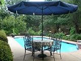 Navy Blue Patio Umbrella 10 foot with Crank and Handle