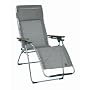 Lafuma Futura Clipper Mesh Recliner With Wood Arm, Grey