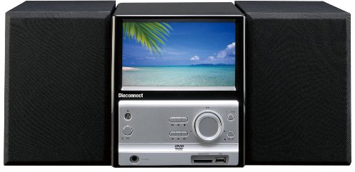Dioconnect(ディオコネクト) 7インチワイド液晶搭載DVDミニコンポ DVC-702BK <27799>