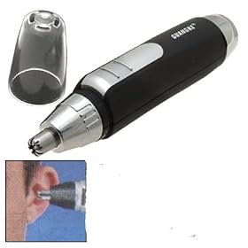 Portable Men's Personal Nose Hair Trimmer Black and Silvery