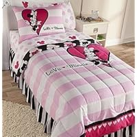 Disney Minnie Hearts Comforter with 2 Shams Set, Full