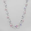 Made in Italy Attractive Necklace With Genuine Glass beads Made in 925 Sterling silver. Total item weight 37.9g Length 36in