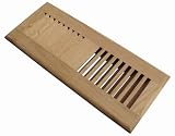 Ennospace 6 Inch x 12 Inch White Oak Hardwood Vent Floor Register Self Rimming Unfinished
