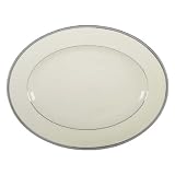 Lenox Tuxedo Platinum Ivory China 16-Inch Oval Platter