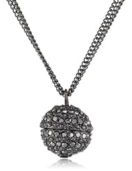 Kenneth Cole New York "Pave Item Boost" Hematite Pave Ball Pendant Necklace, 19"