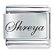Name Shreya Laser Italian Charm Bracelet