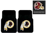 3-Piece Washington Redskins Automotive Interior Gift Set - A Set of 2 NFL Licensed Universal-Fit Molded Front Rubber Floor Mats and One Official NFL Licensed Team Helmet Logo Air Freshener Pine Forest Scent