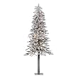6' Pre-Lit Flocked Alpine Christmas Tree - Clear Lights
