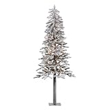 Vickerman christmas Trees 7′ Prelit Flocked Alpine Tree 706T A807471 300CL