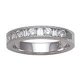 0.65 cttw Baguette Diamonds Anniversary Ring Band by Karina B(tm) - Platinum