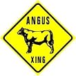 ANGUS CROSSING cattle ranch beef steer sign