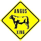 ANGUS CROSSING cattle ranch beef steer sign