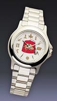 0578SRF-working tools/ red fez men's silver-tone watch