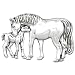 Foal & Mare Brooch