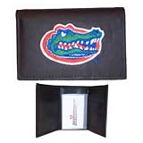 Florida Gators Black Embroidered Leather Trifold Wallet