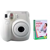 Fujifilm Instax Mini 7s Kit and One Fujifilm Instax Mini Film with 10 Exposures FU64-INM7WK10 (White)