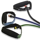 Light/Medium/Heavy Resistance Exercise Bands in Black Mesh Bag