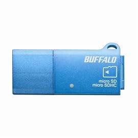 バッファローコクヨサプライ BUFFALO カードリーダー/ライター microSDメディア対応 ブルー BSCRMSDU2BL