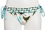 TRINA TURK Women's Aqua Spin Art Slider Hipster Bikini Bottom, Small