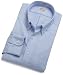 EAGLE Men's 100% Cotton Pinpoint Non Iron Slim Fit Long Sleeve Dress Shirt