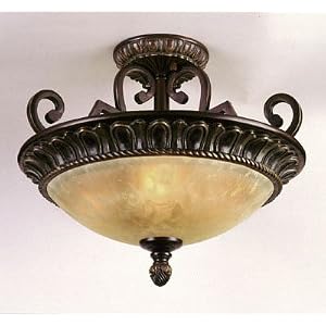 AF Lighting Provencal 3 Light Semi-Flush Ceiling Fixture Cashmere by AF Lighting