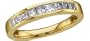 14k Yellow Gold Channel-set Princess Cut Diamond Band (1/2ctw, I, I1)