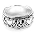 Sterling Silver Celtic Heart Knot Spinner Ring (Size 4,5,6,7,8,9,10,11,12,13,14,15)