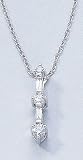 14K White Gold .38 ctw Diamond Pendant