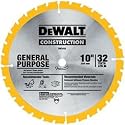 DeWalt DW3106 Series 20 10-Inch 60 Tooth ATB Thin Kerf Crosscutting Saw Blade with 5/8-Inch Arbor