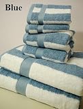 Striped Egyptian Cotton Bath Sheets 35"x70" (set of 2), Blue