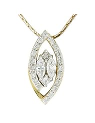 .85ct TDW Yellow-gold Diamond Pendant