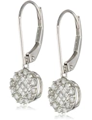 10k White Gold Diamond Drop Earrings (1/2 cttw, I-J Color, I2-I3 Clarity)