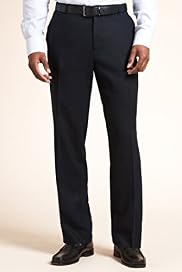 Linen Blend Single Pleat Straight Fit Trousers