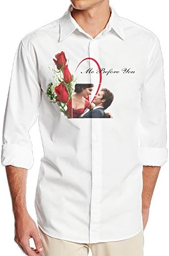 Me Before You VINCEIE Men's Gentle Long Sleeve Dress Shirt - SizeS White