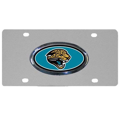 NFL Jacksonville Jaguars Steel License Plate with Raised Logo