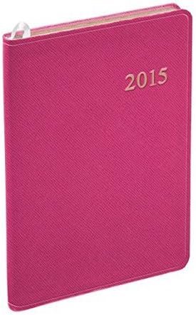 2015 GALLERY LEATHER Honeysuckle Magenta Pink Cartier Paper Standard Weekly Planner (Size 8" X 5.75")