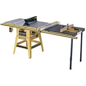 Powermatic 1791271K Model 64 Artisan 10-Inch Left Tilt 1-1/2 Horsepower Contractor Saw with 50-Inch Accu-Fence, Router Lift, 2 Cast Iron Extension Wings, Table Board, and Legs, 115/230-Volt 1 Phase