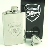 Outdoor Living : Arsenal FC Hip Flask - Chrome