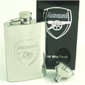 Arsenal FC Hip Flask - Chrome
