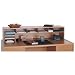 Safco 3671GR Wood low-profile desktop organizer, 57-1/2