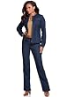 Detailed Denim Pant Set