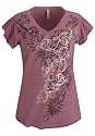 Avenue Plus Size Slub Stripe Screen Print Tunic Tee