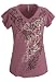 Avenue Plus Size Slub Stripe Screen Print Tunic Tee (GRAPE,22/24)