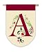 Floral Scroll Design Monogram Garden Flags