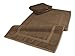 SALBAKOS 100% Turkish Cotton Bath Mat Set 2-Piece - 20x34 inch, Premium Quality Hotel & Spa Collection, Soft, Absorbent, Long Lasting, Durable Bathroom Rugs (Chocolate, 2 Bath Mats)