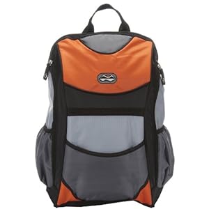 Baby Essentials Nylon Baby Backpack Orange and Grey