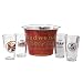 Budweiser Bucket Set with 4 16 oz. Pub Glasses